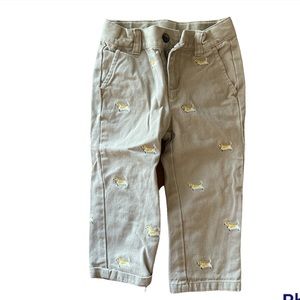 Janie and Jack embroidered dog khakis